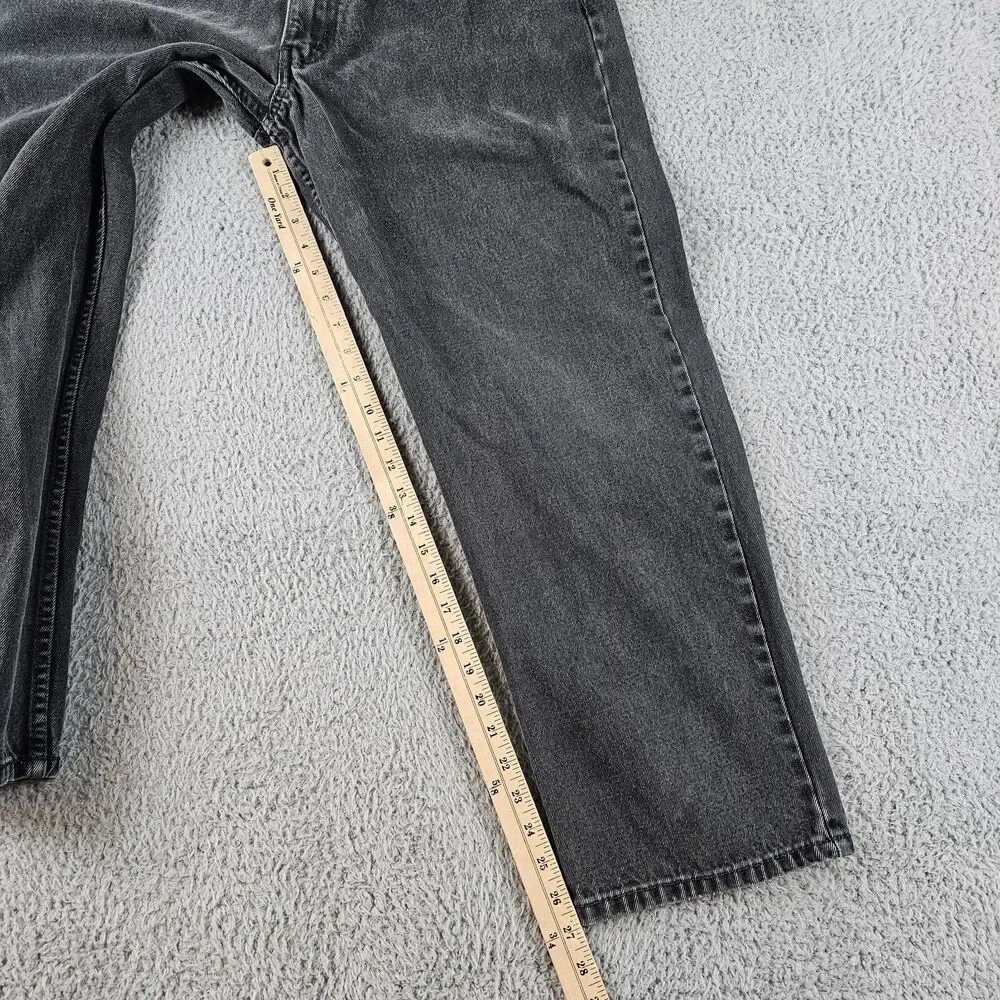 Levis 550 Jeans Mens 36x27* Black Distressed Relaxed Tapered Baggy Y2K Biker